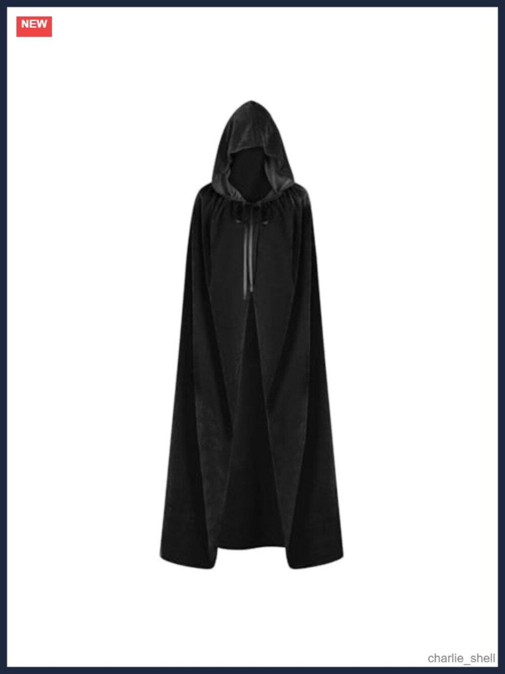 59 Inch Velvet Hooded Cloak Cape Costume for Adults Halloween Witch Vampire